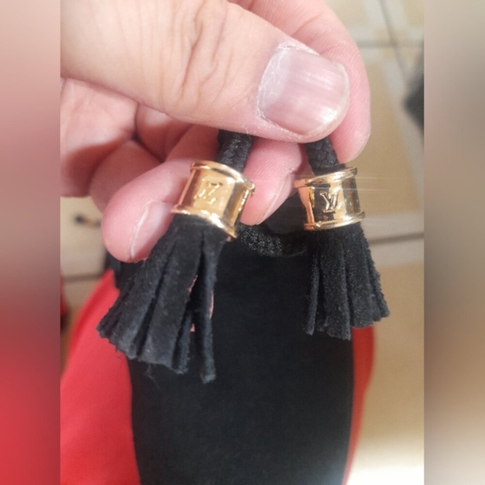 LOUIS VUITTON Boots Heel Monogram Suede Black EU36.5 RARE! - Picture 12 of 16